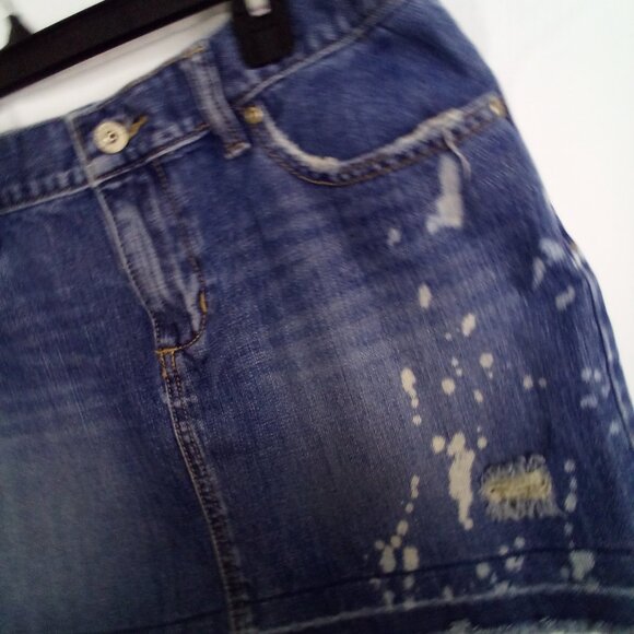 Old Navy Skirt Women 8 Denim Short Distressed Raw Hem Blue - Picture 8 of 15
